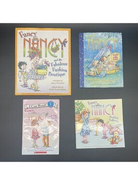 Fancy Nancy Books Lot Of 4 Jane OConnor Hardback Paperback Little Girls Reading